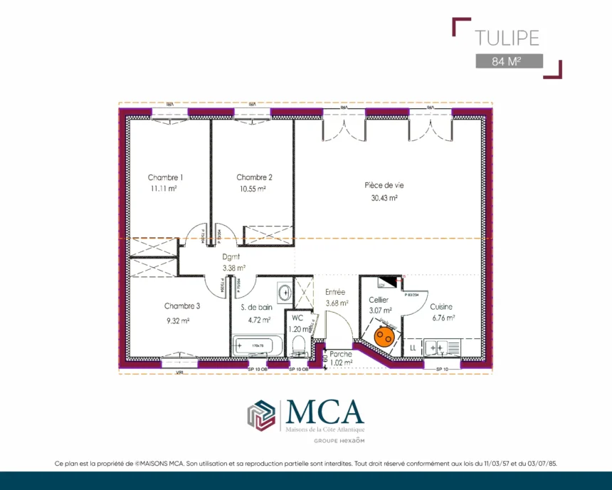 Tulipe - 84 m2
