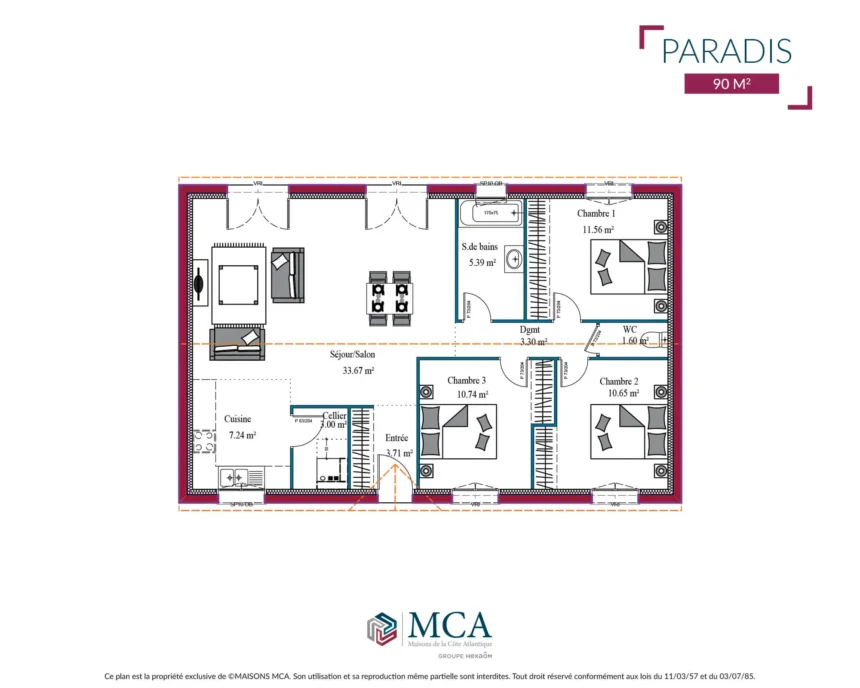 Paradis - 90 m2
