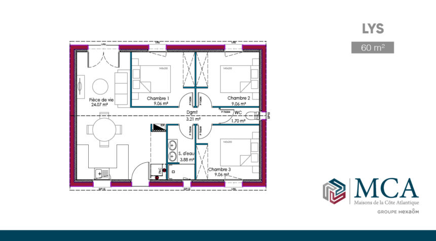 Lys - 60 m2