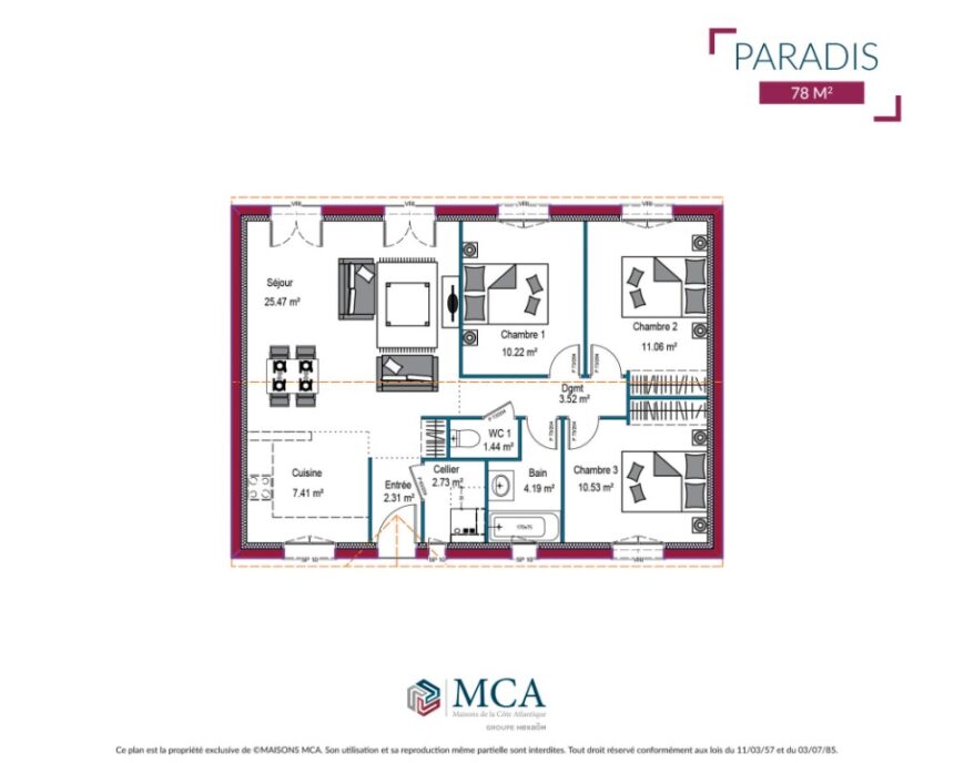 Paradis - 78 m2