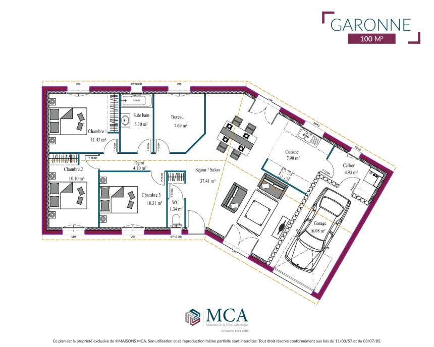 Garonne - 100 m2