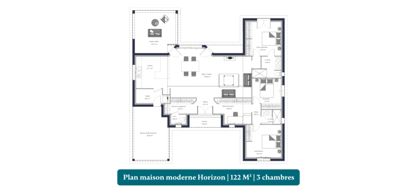 Plan maison moderne