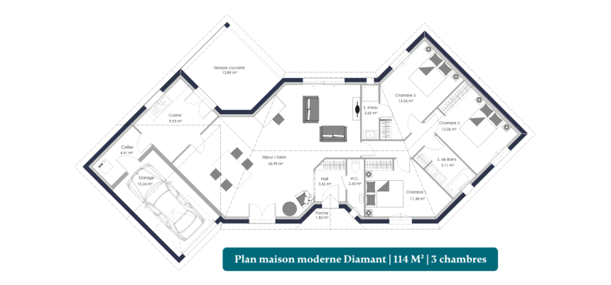 Plan maison moderne