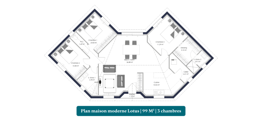 Plan maison moderne