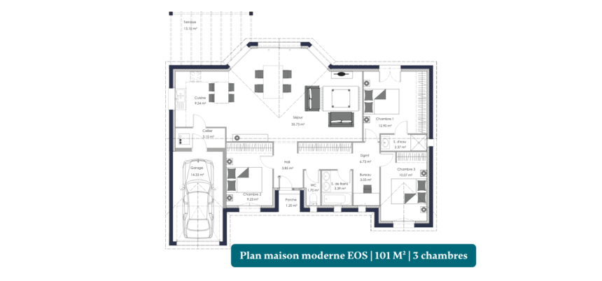 Plan maison moderne