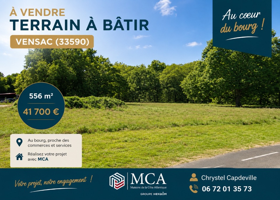 Terrain à bâtir à Vensac (33590)
