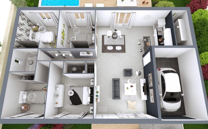 Plan 3D Littoral | 90 m²